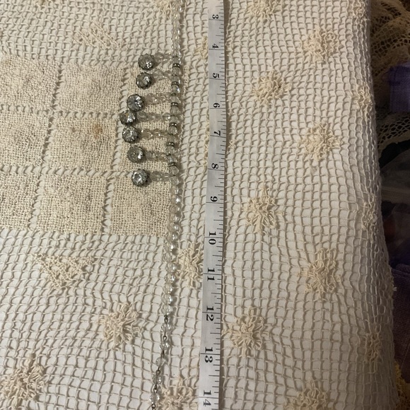 Vintage Czech Necklace 1930 Chrystal Rhinestone 15” - Picture 6 of 10